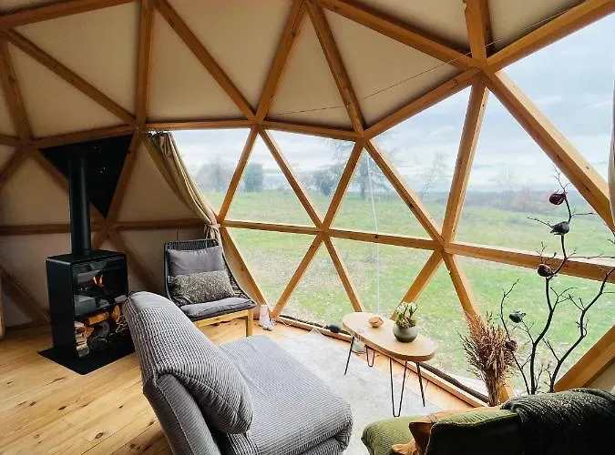 Dome Insolite Cedre Jacuzzi Et Petits Dejeuners Inclus ラグジュアリーテント Lagraulet-du-Gers